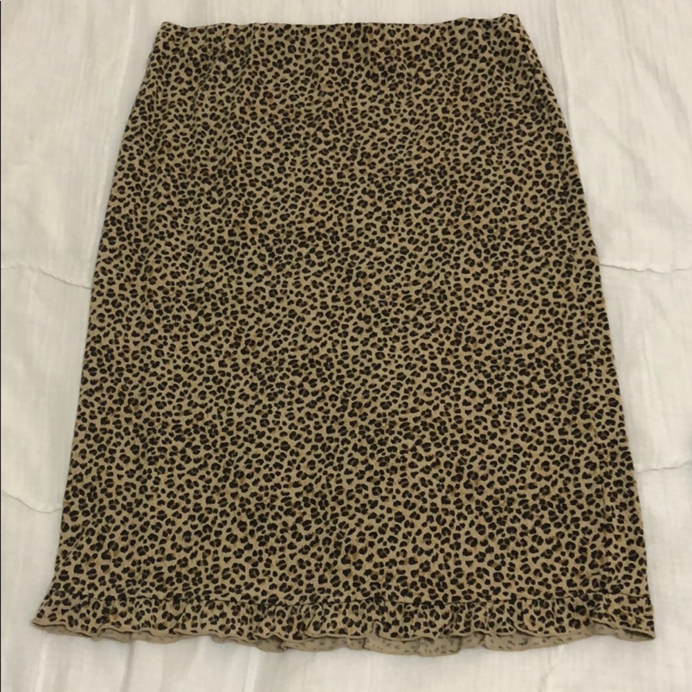 Leopard print pencil skirt